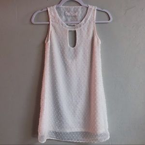 Lucy Love Sleeveless Dress Swiss Dot White XS